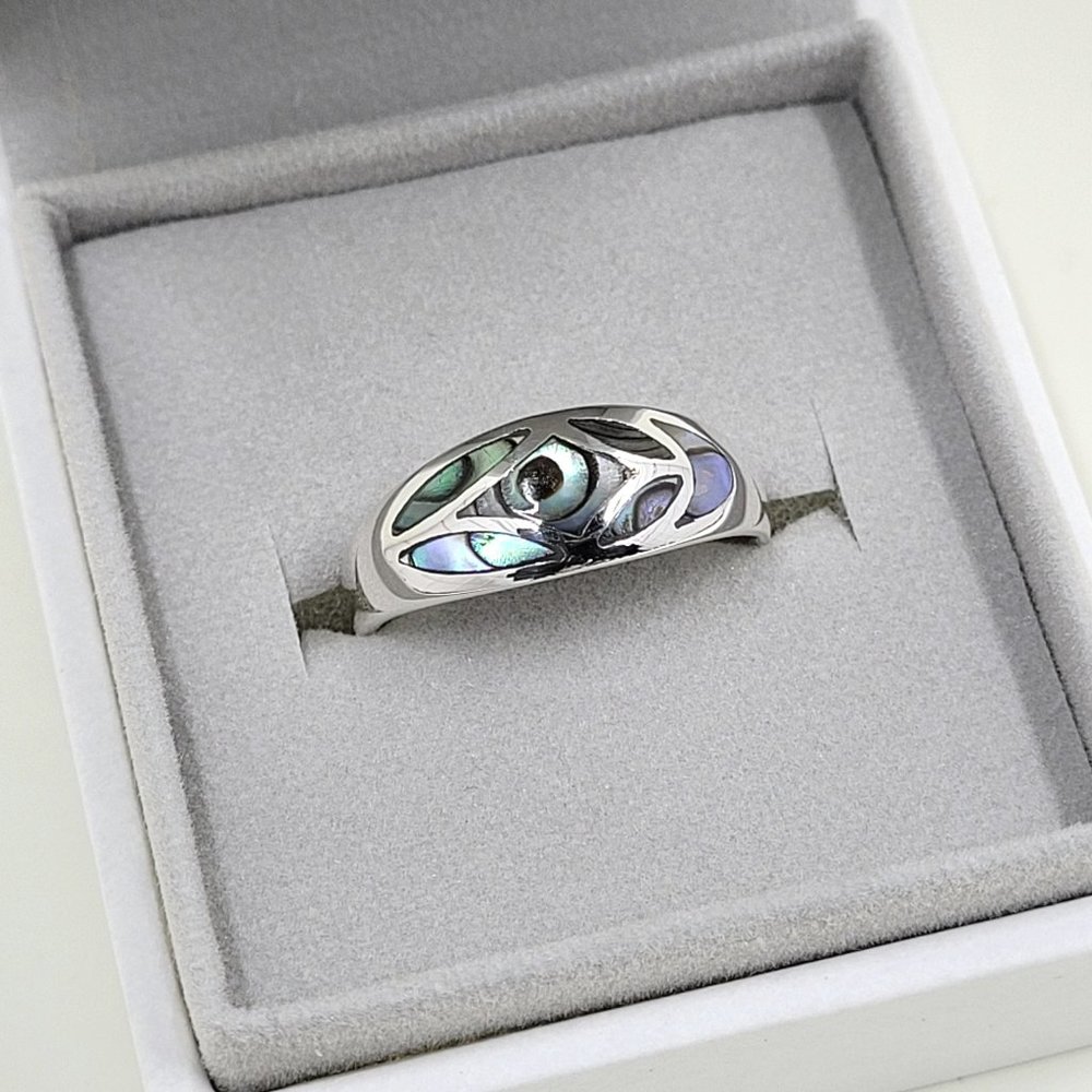 Sterling Silver Abalone Shell Ring